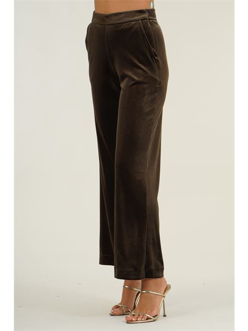 Pantalone in velluto liscio Il The' Delle 5 | LAURO 66TESTA DI MORO
